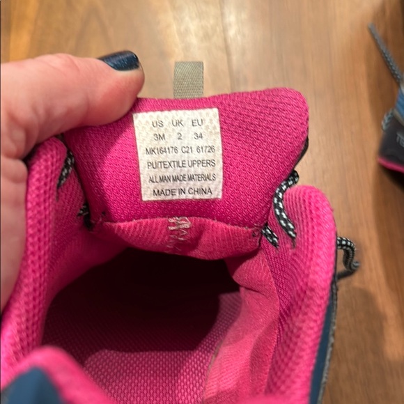 Merrill Blue and Pink Hiking Shoes, size 3. Like new! - Picture 3 of 5